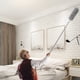 thumbnail image 3 of 1pc Microfiber Feather Duster, Extendable Duster With 100 Inches Extra Long Pole, Bendable Head And Long Handle Dusters For Cleaning Ceiling Fan, High Ceiling, Blinds, Furniture And Cars, 3 of 4