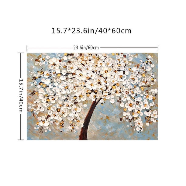 1pc, Blossom Canvas Wall Art, Elegant Flower Oil Painting Style Wall Art Painting, Modern Canvas Artwork Print Poster, Wall Decor For Living Room, Bathroom, Bedroom, Home Decor, No Frame