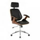 thumbnail image 1 of Silla Ejecutiva Ergo | Cuero Negro | Apoyabrazos de Madera y Reposacabezas Ajustable, 1 of 8