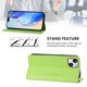 thumbnail image 3 of Funda Billetera con Soporte para iPhone 15 Plus Bloqueo RFID Plegable Verde claro, 3 of 6