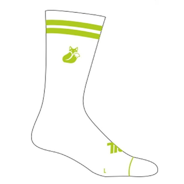Calcetin Tilki Comfort Line Blanco/Amarillo Fluor Pack X3 Tenis Padel