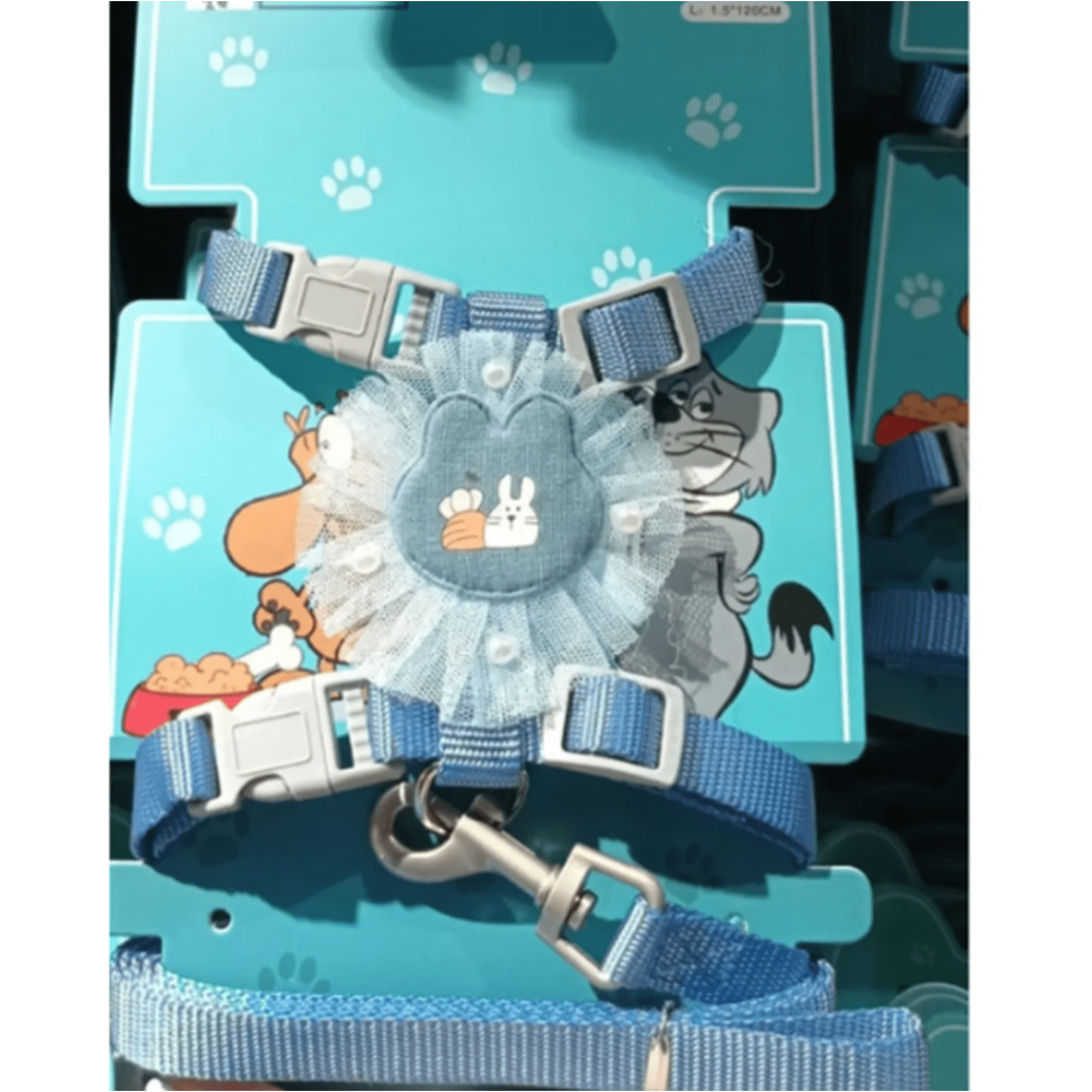 Arnes Collar Para Conejo Mascota Azul