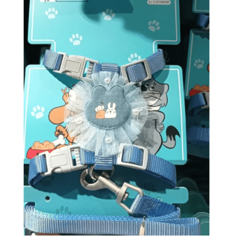 Genérico - Arnes Collar Para Conejo Mascota Azul