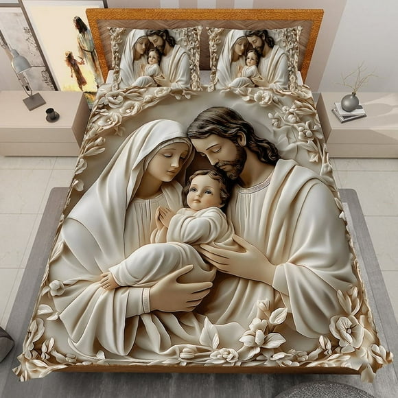 Juego De Cama Cristiano La Sagrada Familia