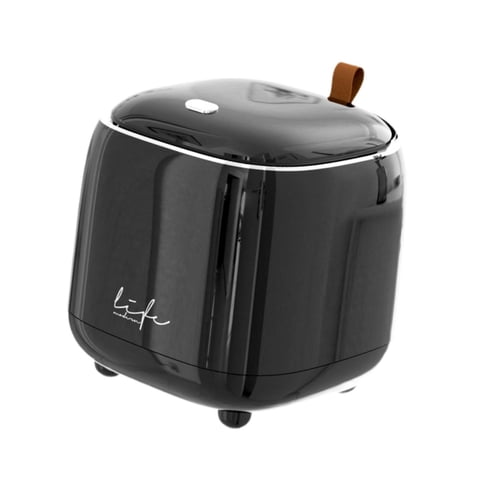 Magideal - Mini Bote De Basura De Escritorio De Lujo, Bote De Basura Antideslizante A Presión Para Las Piernas, Bote De Basura Para Tocador, Encimera De Dormitor Negro