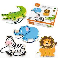 Viga - Juguete Madera Enlazar Animales Selva