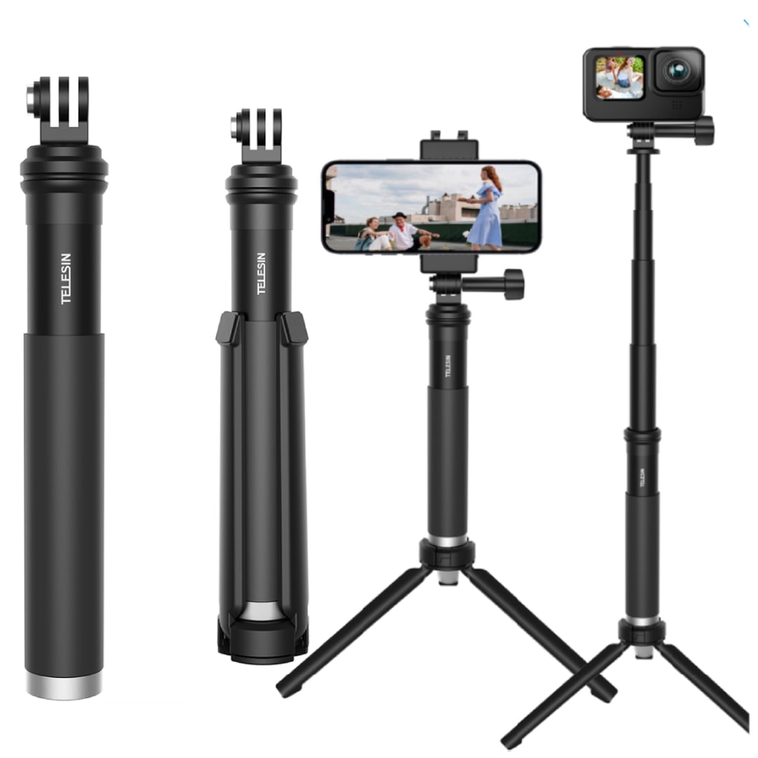 Telesin - Bastón Selfie Trípode Para Smartphone Y Cámara Gopro U Otras