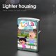 thumbnail image 4 of Pequeña Lola visita la ciudad-theme Copper Metal Lighter Shell, Premium Replacement Refillable Lighter Case with Durable Metal Construction, Compatible with Zippo and Most Standard Lighter Models, 4 of 6
