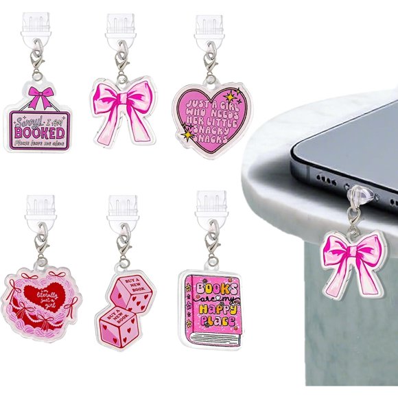 Charms Ankuaitian 6PCS Acrílico Tema Libros Tipo C