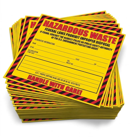 Etiqueta de Residuos Peligrosos Safety Supply Mart 15 cm (100 unidades)