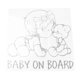 thumbnail image 4 of BEBé A BORDO Y Oso De Peluche Calcomanía De Vinilo Reflectante Para Ventana De Coche, Blanco, 4 of 5