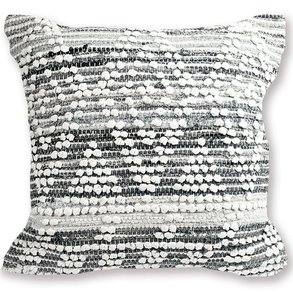 Cojin Rustico Algodón Jeans y blanco