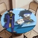 thumbnail image 5 of Static Shock-theme Fitted Round Tablecloths Elastic Edged Table Covers Waterproof Table Cloth for Kitchen Holiday Party Tables Decor 150cm, 5 of 6