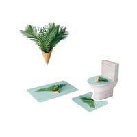 Mylhogar - Set De Baño 5 Piezas Cortina Mas Alfombras Mas Forro De Ducha