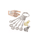 thumbnail image 3 of Anillo y pulsera con calavera punk, color plata, 3 of 3