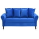 thumbnail image 2 of Sofa Lua 3c + 2 Pouf Felpa 20 Azul Rey, 2 of 4
