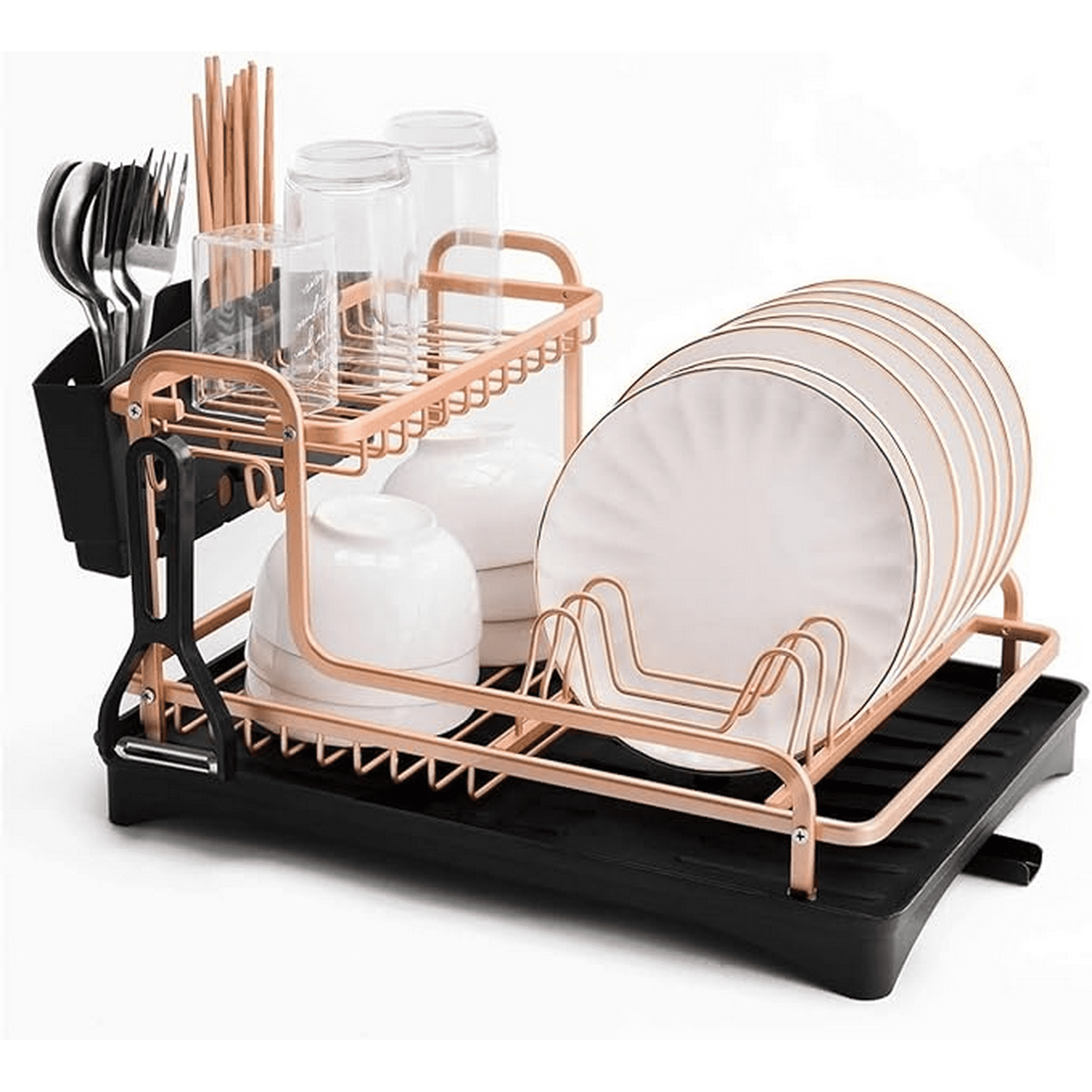 Mp - Secaplatos Aluminio 2 Niveles Rose Gold