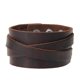 thumbnail image 1 of pulsera de cuero de múltiples capas de la vendimia brazalete correa cruzada wristband hebilla marrón, 1 of 3
