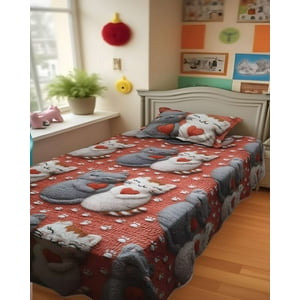 Genérico - Cobertor Quilt 3D Plaza Y Media 180 X 230 Cm V04