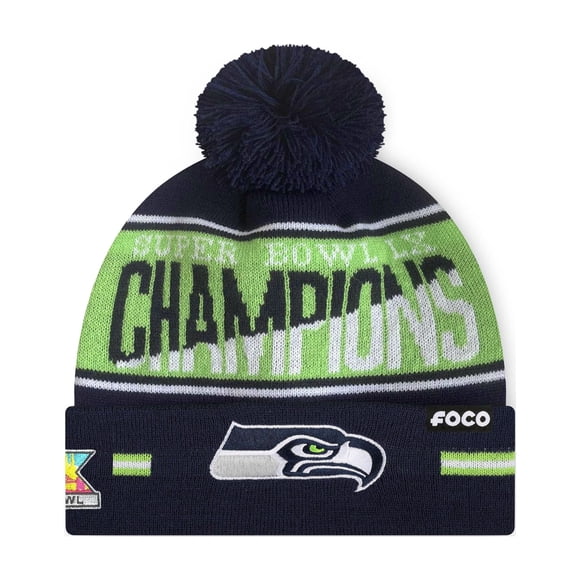 Gorro FOCO Seattle Seahawks NFL Super Bowl LX Champions