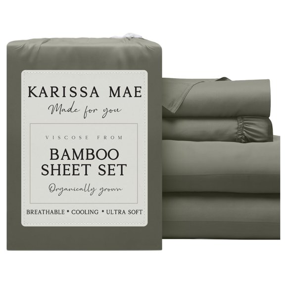 Juego de sábanas KARISSA MAE King 86 cm de bambú viscosa