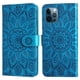 thumbnail image 3 of Funda tipo cartera FOXDOCK para iPhone 12 Mini , diseño girasol en relieve, cuero PU, cierre magnético, soporte y tarjetero, 3 of 5