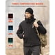 thumbnail image 4 of Chaqueta térmica DEWBU para hombre, invierno y exterior, softshell, negra, 3XL, 4 of 6