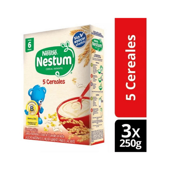 Pack x3 cereal infantil Nestum® 5 cereales 250g