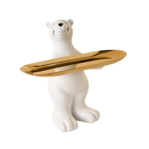 Magideal - Bandeja De Almacenamiento De Escritorio Con Forma De Oso Para Dulces, Llavero Creativo Para Entrada, Bandeja Para Joyas, Pendientes, Anillos, Estante De Pie