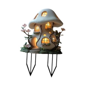 Bothyi - Estaca De Acrílico Plana Para Maceta, Casa Tipo Seta, Decorativa, Impermeable, Para Césped