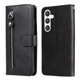 thumbnail image 1 of Funda tipo cartera para Samsung Galaxy S25 con bolsillo con cremallera y ranuras para tarjetas – Función de soporte Negro, 1 of 6