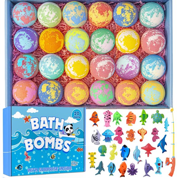 Set de regalo Bath Bombs Kims Cosiart para 20 niños con juguetes sorpresa