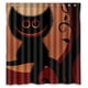 thumbnail image 1 of Cortina de ducha con diseño de gato negro, luna y árbol de Halloween, con ganchos, tamaño 66 x 72 pulgadas, 1 of 3