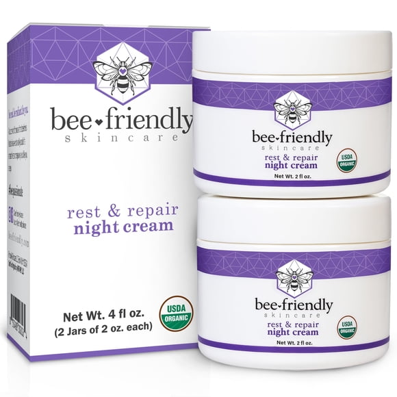 Crema de Noche BeeFriendly Orgánica 118 ml (Caja de 2 Frascos)