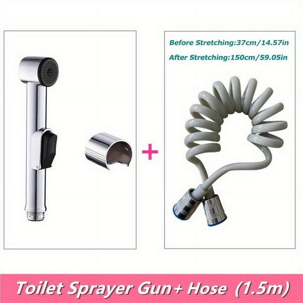 1 Set, Handheld Bidet Sprayer For Toilet, Adjustable Water Pressure Control With Bidet Hose For Feminine Wash, Cloth Diaper Bidet Toilet Sprayer, With / Without Hose