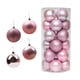 thumbnail image 1 of 24 bolas de Navidad decorativas, bolas colgantes, bolas de 6 cm con cordón, decoraciones para árboles de Navidad para fiestas, festivales, decoración , Rosado, 1 of 4