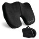thumbnail image 1 of Cojín para asiento Cushy Tushy Slim plegable de espuma viscoelástica negra, 1 of 9