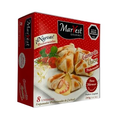 Empanadas Camaron Queso Prehorneadas. 8 Un Mundo Marino