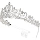 thumbnail image 5 of Corona de cristal tiara Makone con peine de diamantes de imitación para corona de novia, boda, graduación, desfile, fiestas de princesa, tiara de boda, tiara infantil, corona de princesa, corona de mu, 5 of 7