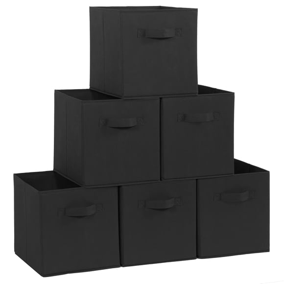 Storage Cubes STORAGE MANIAC Durable, paquete de 6 unidades, tela negra