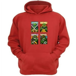 Genérico - Polerón Canguro Tortugas Ninja Rojo Talla Xs Unisex