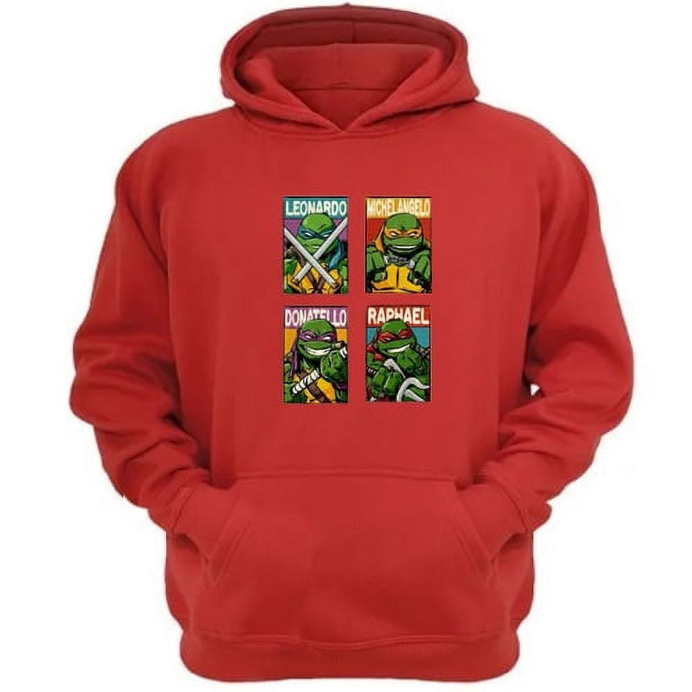 Genérico - Polerón Canguro Tortugas Ninja Rojo Talla L Unisex