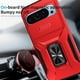 thumbnail image 3 of Funda Armada para Google Pixel 9 Pro con Tapa Deslizante y Soporte Magnético Giratorio Rojo, 3 of 5