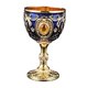 thumbnail image 3 of Copa De Agua Vintage En Relieve, Peque?a Copa Para Beber, Copa De Vino De Metal Europea, Dorada, Azul Profundo, 3 of 5