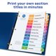 thumbnail image 2 of Tab Dividers Avery 12 para carpetas con 3 anillas, 6 juegos, multicolor, 2 of 8