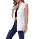 thumbnail image 4 of INSPIRE CHIC Chaleco de Mezclilla para Mujer sin Mangas con Botones de Largo Medio Casual Chaleco de Jean Blanco M, 4 of 6