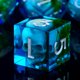 thumbnail image 1 of Set de Dados Froggod Blue Moss Skull 7 Piezas con Caja, 1 of 7