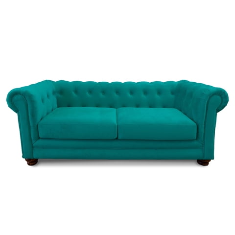 Latam Home - Sofa Florencia 3C Tela Velvet Turquesa