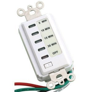 Interruptor de pared con temporizador de apagado automático Teklectric blanco