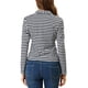 thumbnail image 3 of INSPIRE CHIC Blazer de Mujer con Solapa Muesca, Mangas Largas, Botones, Rayas, XS Blanco Azul Marino, 3 of 8